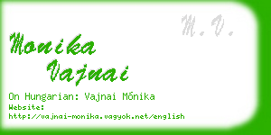 monika vajnai business card